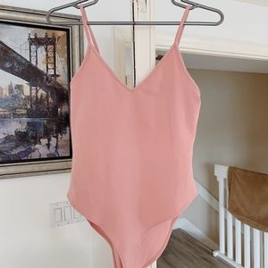 Forever 21 Pink M Body Suit with Adjustable Straps